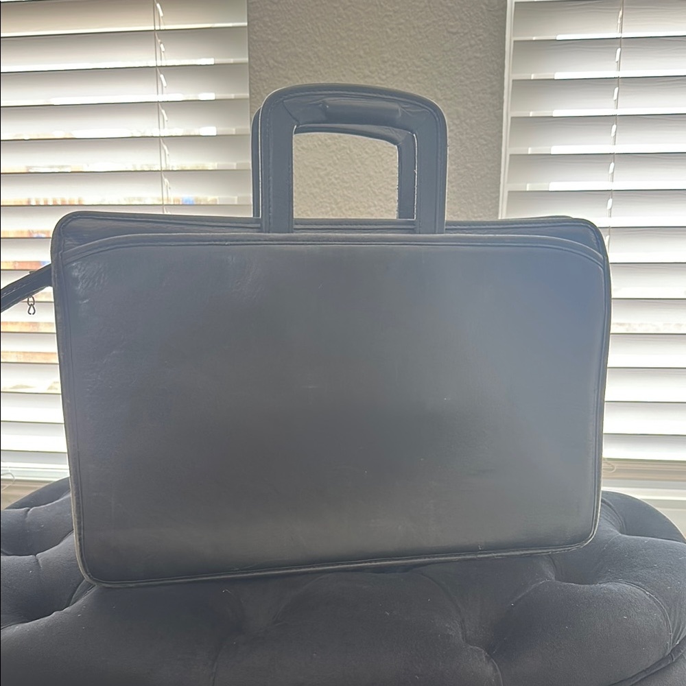Jack George vintage Men's Black Leather Briefcase